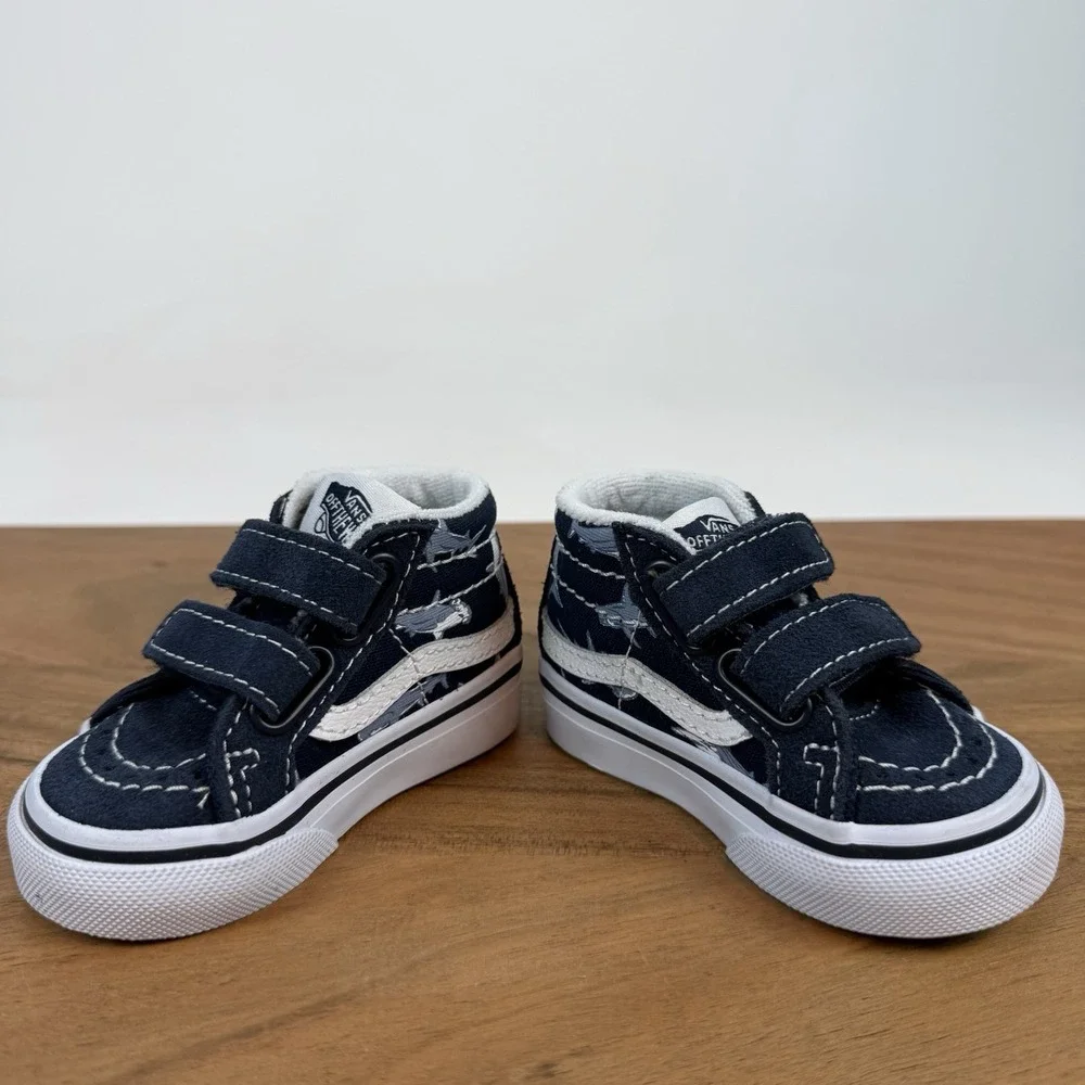 New Infant Baby Little Kids Vans Old Skool Sk8-Mid Reissue Sneakers Shoes‎ Sz 2